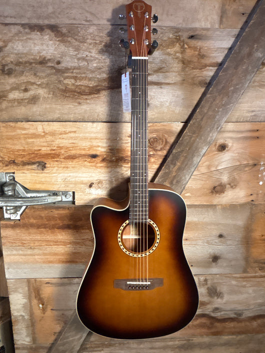 Teton Dreadnought Cutaway Acoustic Electric Lefty