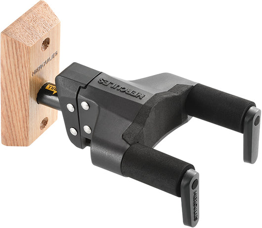 Hercules AUTO GRIP SYSTEM GUITAR HANGER GSP38WB, WOOD BASE, SHORT ARM