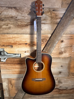 Teton Dreadnought Cutaway Acoustic Electric Lefty