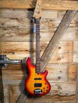 Lakland Skyline 44-02 Deluxe Bass Guitar - Satin Cherryburst with Rosewood Fingerboard