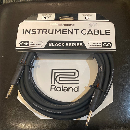 Roland Black 20ft Series Instrument Cable