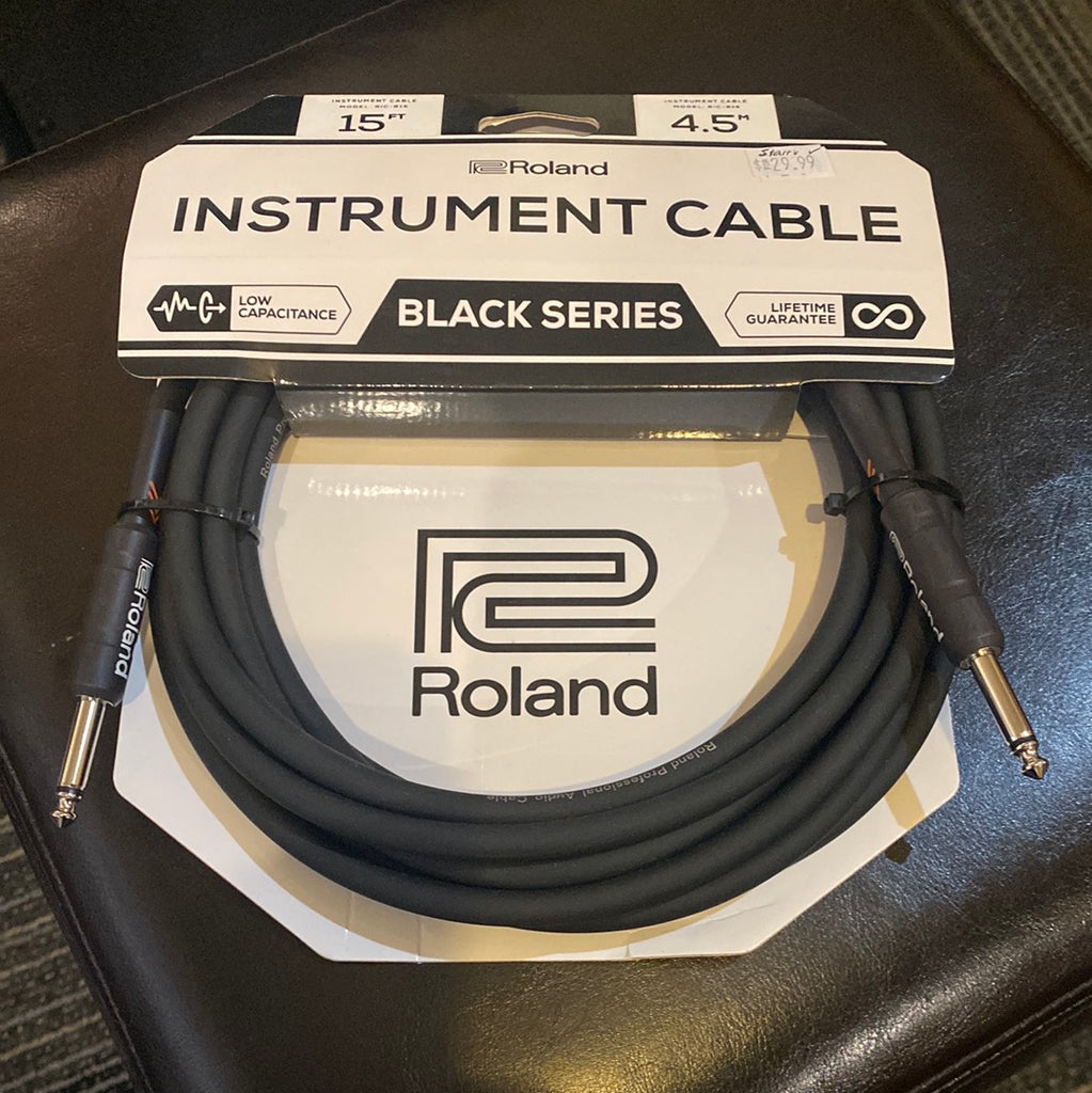Cord Roland Rinke Roland Black 15ft Series Instrument Cable – Starr's Guitars